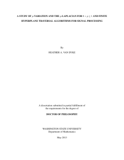 A STUDY OF p-VARIATION AND THE p