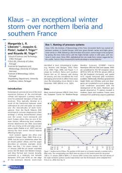Klaus an exceptional winter storm over northern Iberia and southern