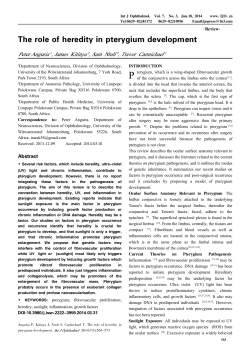 The role of heredity in pterygium development