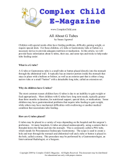 All About G Tubes - Complex Child Magazine
