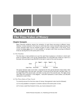 CHAPTER 4 The Time Value of Money