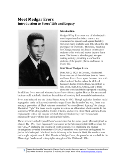 Meet Medgar Evers - Civil Rights Teaching