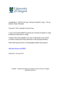 Leuenberger, S. (2014) Total logic. Review of Symbolic Logic, 7 (3