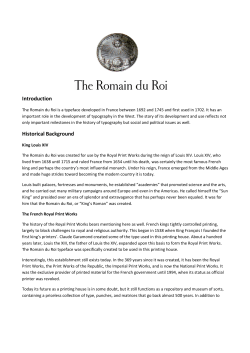 Romain du Roi research paper