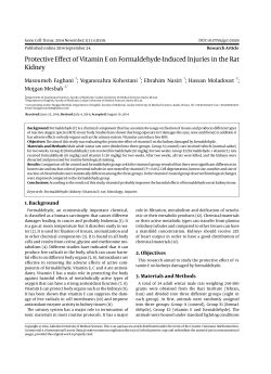 Protective Effect of Vitamin E on Formaldehyde