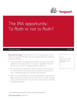 The IRA opportunity: To Roth or not to Roth?