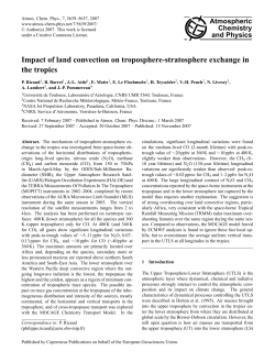 Impact of land convection on troposphere