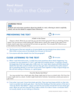 Days 7-8 Read Aloud - "A Bath in the Ocean"