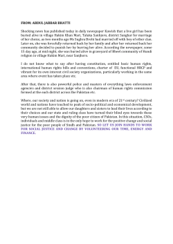 ABDUL JABBAR BHATTI Shocking news has published today in