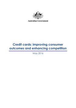 Credit card: improving consumer outcomes and