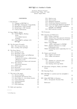 REVTEX 4.1 Author`s Guide