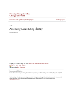 Amending Constituting Identity - Chicago Unbound