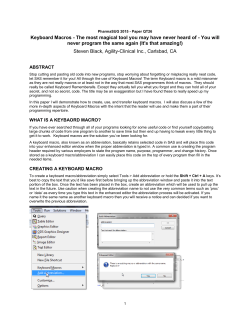 Keyboard Macros - The most magical tool you may