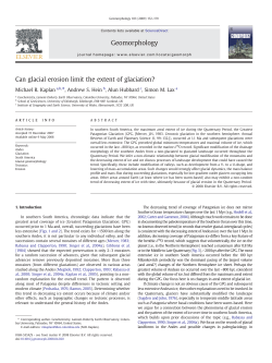 Can glacial erosion limit the extent of glaciation?