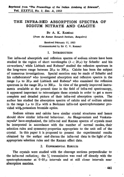 THE INFRA-RED ABSORPTION SPECTRA OF SODIUM NITRATE