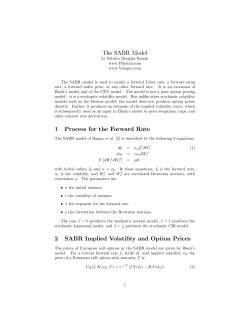 The SABR Model - Jean-Paul LAURENT