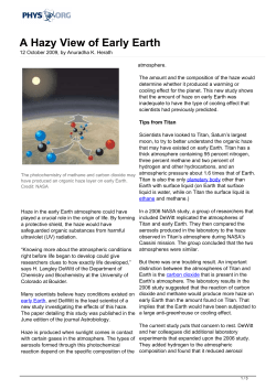A Hazy View of Early Earth