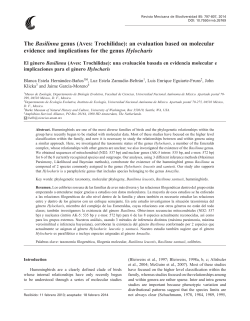 The Basilinna genus (Aves: Trochilidae): an