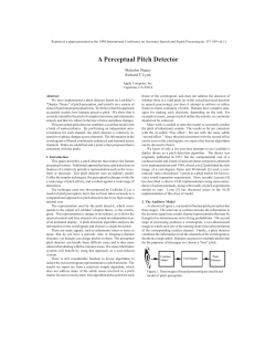 A Perceptual Pitch Detector