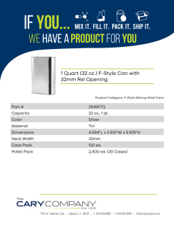 Spec: 1 Quart (32 oz.) F-Style Can with 32mm Rel Opening