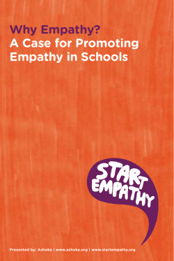 A Case for Promoting Empathy in Schools