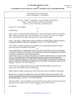 Fixed Ladders in June Public Hearing - Cal