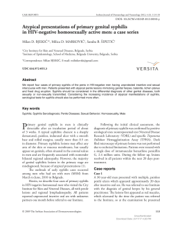 Atypical presentations of primary genital syphilis in HIV