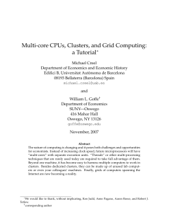 Multi-core CPUs, Clusters, and Grid Computing: a Tutorial