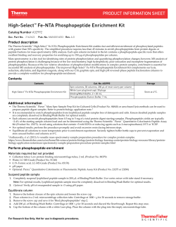High-Select Fe-NTA Phosphopeptide Enrichment Kit (Pub. no