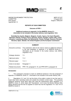 MARINE ENVIRONMENT PROTECTION COMMITTEE 67th session