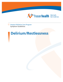 Delirium/Restlessness