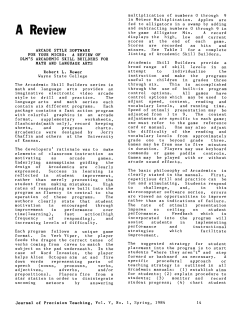 Journal of Precision Teaching Volume 5 Number 1