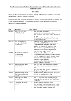 Satan`s `wandering mazes` of logic &ndash; he undermines Eve`s belief in
