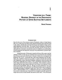 regional diversity in the predynastic pottery of upper egyptian
