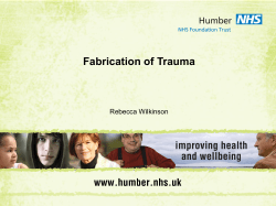 Fabrication of Trauma - UK Psychological Trauma Society