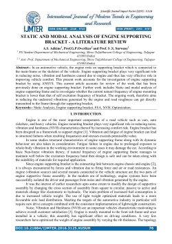 static and modal analysis of engine supporting bracket