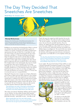 Think Piece 13 – The Day They Decided That Sneetches Are