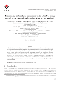Forecasting natural gas consumption in˙Istanbul