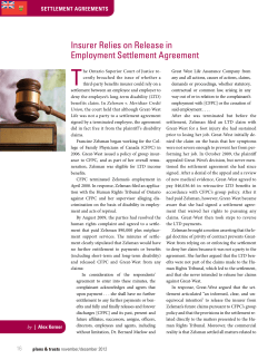 Insurer Relies on Release in Employment Settlement