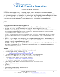 Supporting the World War II Effort Overview Students will examine