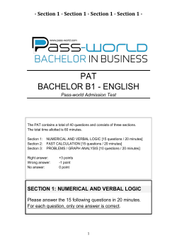 pat bachelor b1 - english - Pass