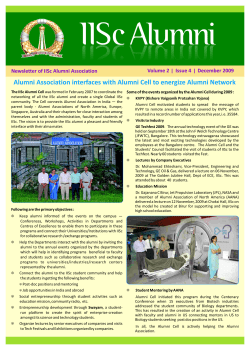 December - IISc Alumni Association