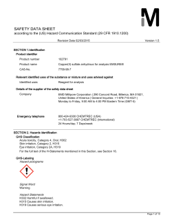 safety data sheet