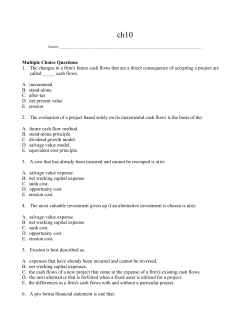 Multiple Choice Questions 1. The changes in a firm`s future cash