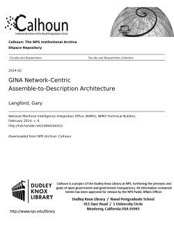 GINA Network-Centric Assemble-to-Description Architecture
