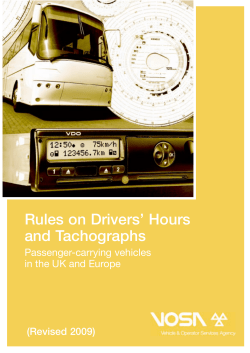 Rules on Drivers Hours and Tachographs - Passenger