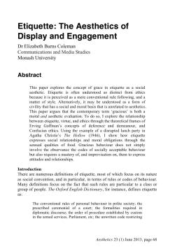 Etiquette - Sydney Open Journals online