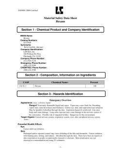 Material Safety Data Sheet Hexane Section 1