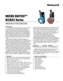 MICRO SWITCH BX-BX2 Series - Hazardous