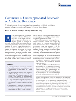 Commensals: Underappreciated Reservoir of Antibiotic Resistance